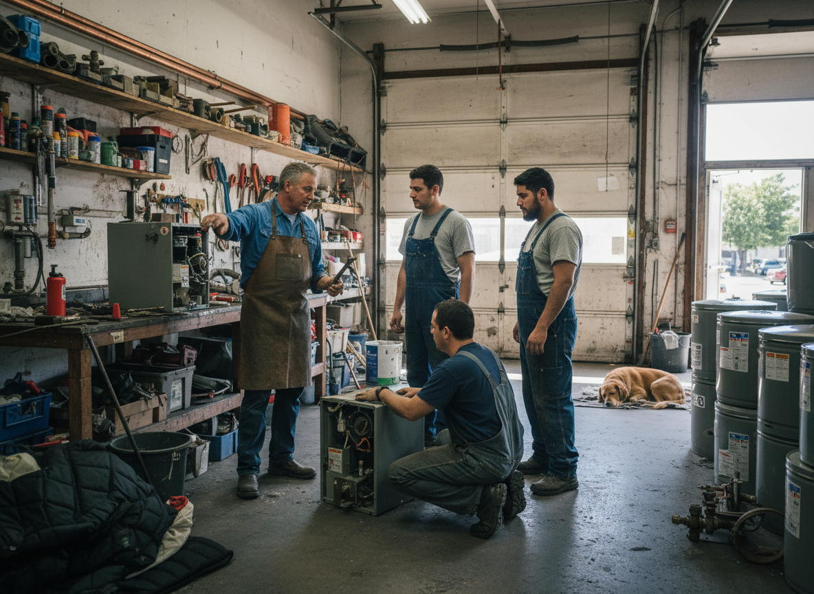 The Escondido Water Heater Repair team at work in Escondido